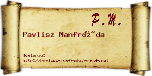 Pavlisz Manfréda névjegykártya
